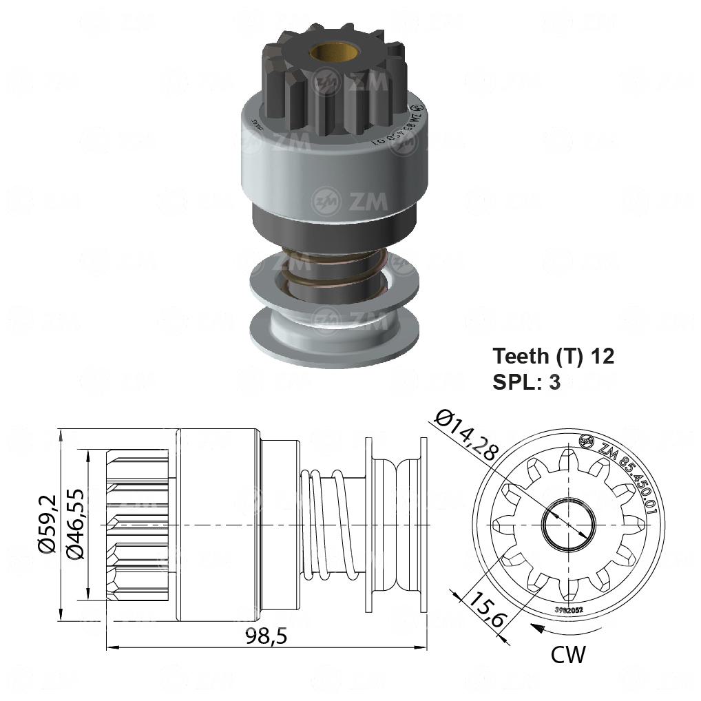 Impulsor de Partida - ZM - 85.450.01