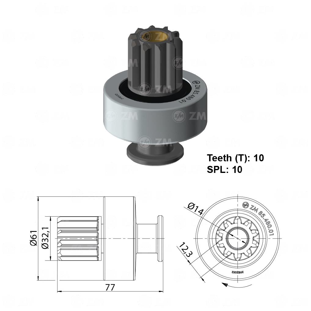 Impulsor de Partida - ZM - 85.480.01