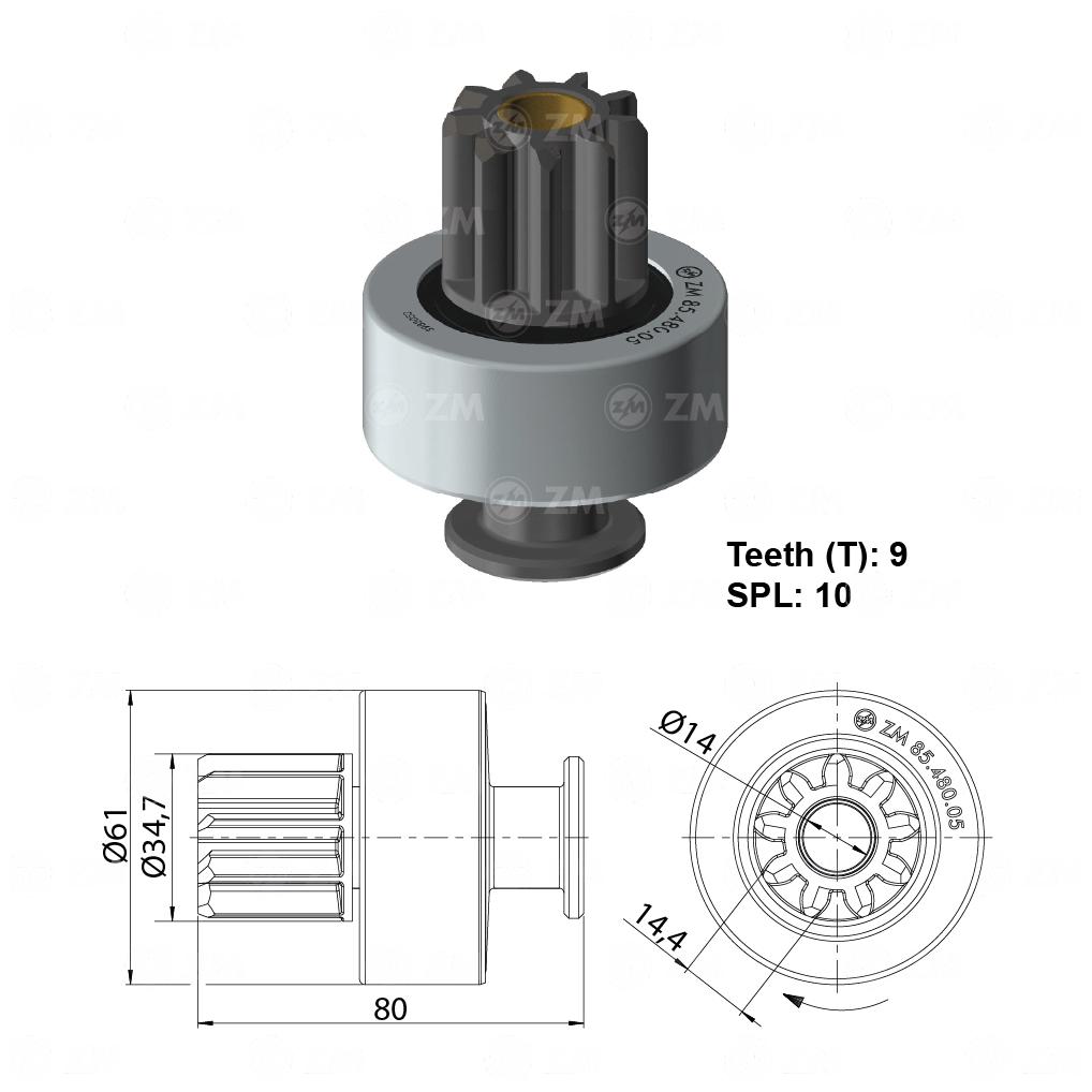 Impulsor de Partida - ZM - 85.480.05