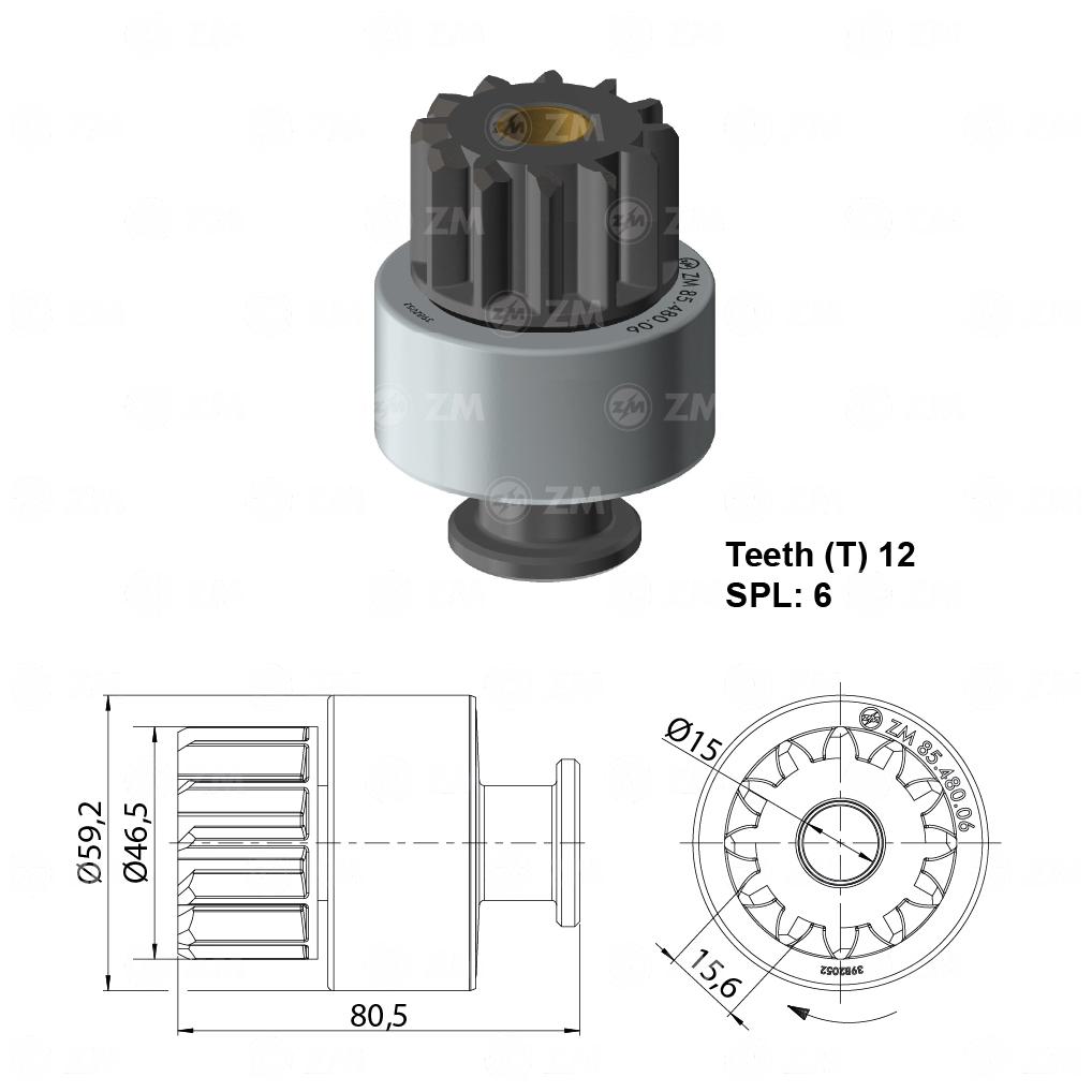 Impulsor de Partida - ZM - 85.480.06