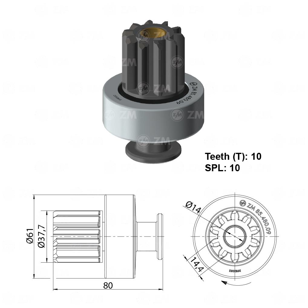 Impulsor de Partida - ZM - 85.480.09