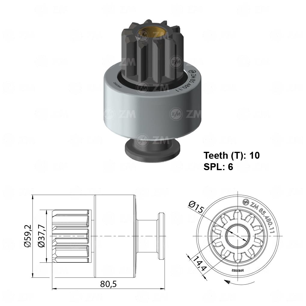 Impulsor de Partida - ZM - 85.480.11