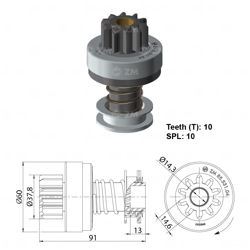 Impulsor de Partida - ZM - 85.531.04