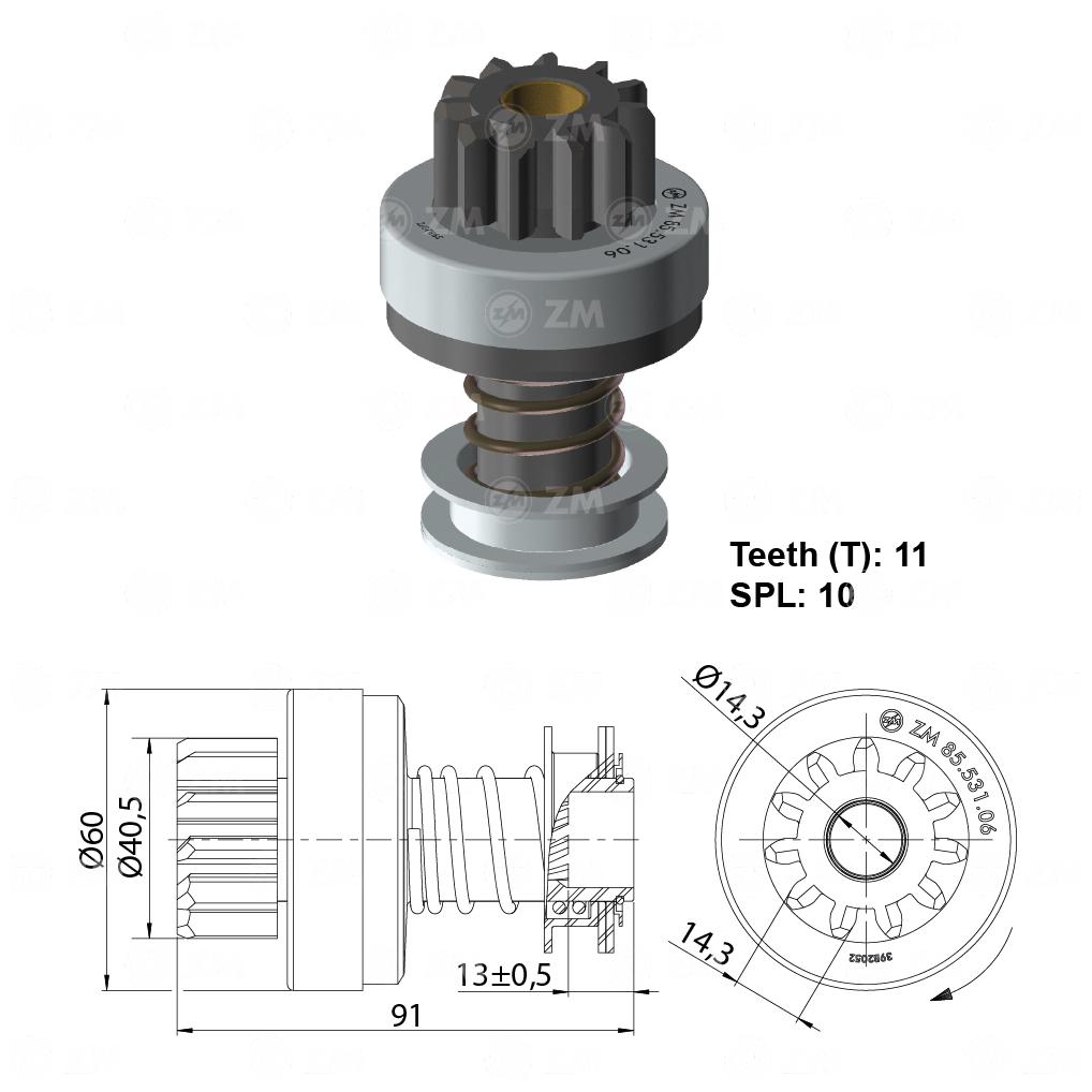 Impulsor de Partida - ZM - 85.531.06
