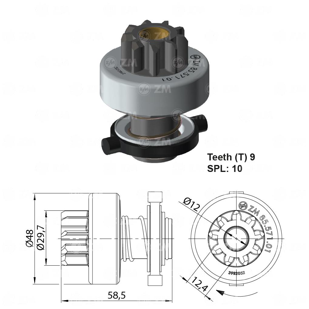 Impulsor de Partida - ZM - 85.571.01