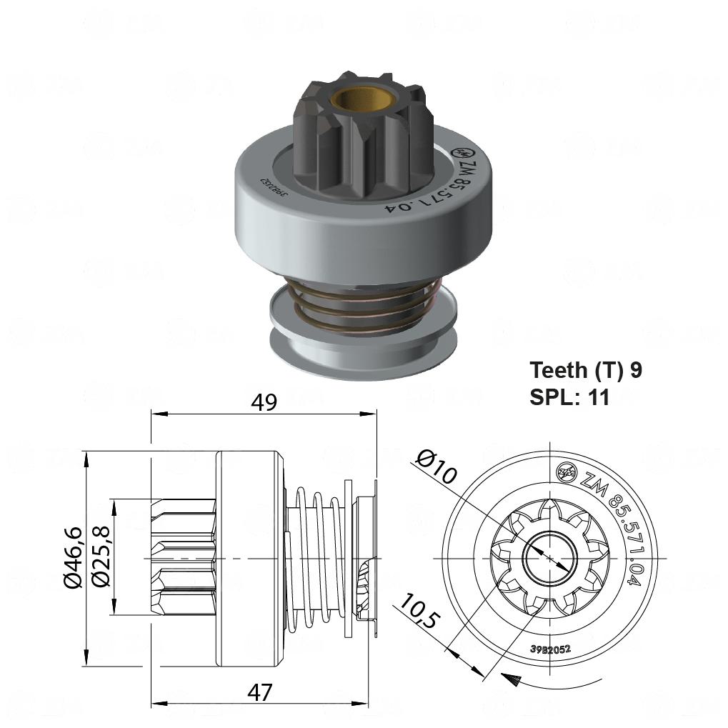 Impulsor de Partida - ZM - 85.571.04