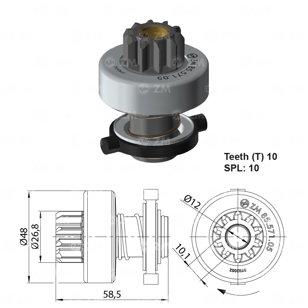 Impulsor de Partida - ZM - 85.571.05