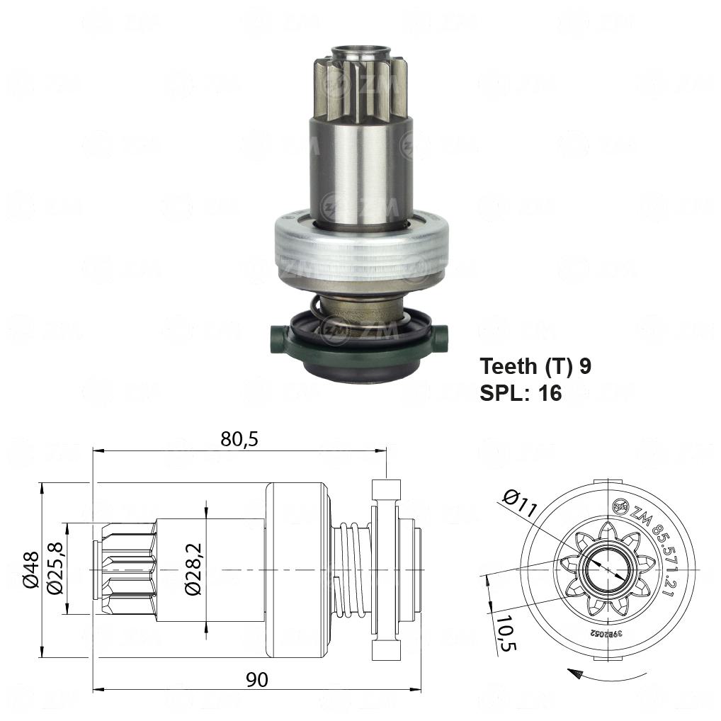 Impulsor de Partida - ZM - 85.571.21