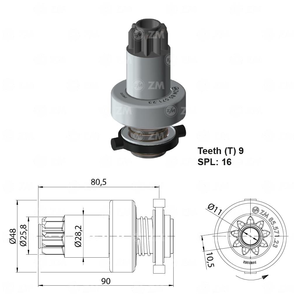 Impulsor de Partida - ZM - 85.571.23