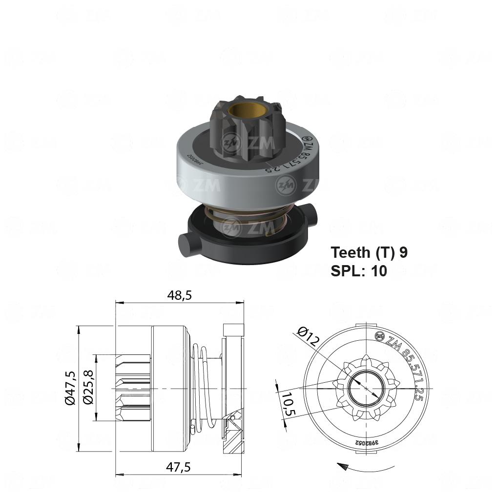 Impulsor de Partida - ZM - 85.571.25