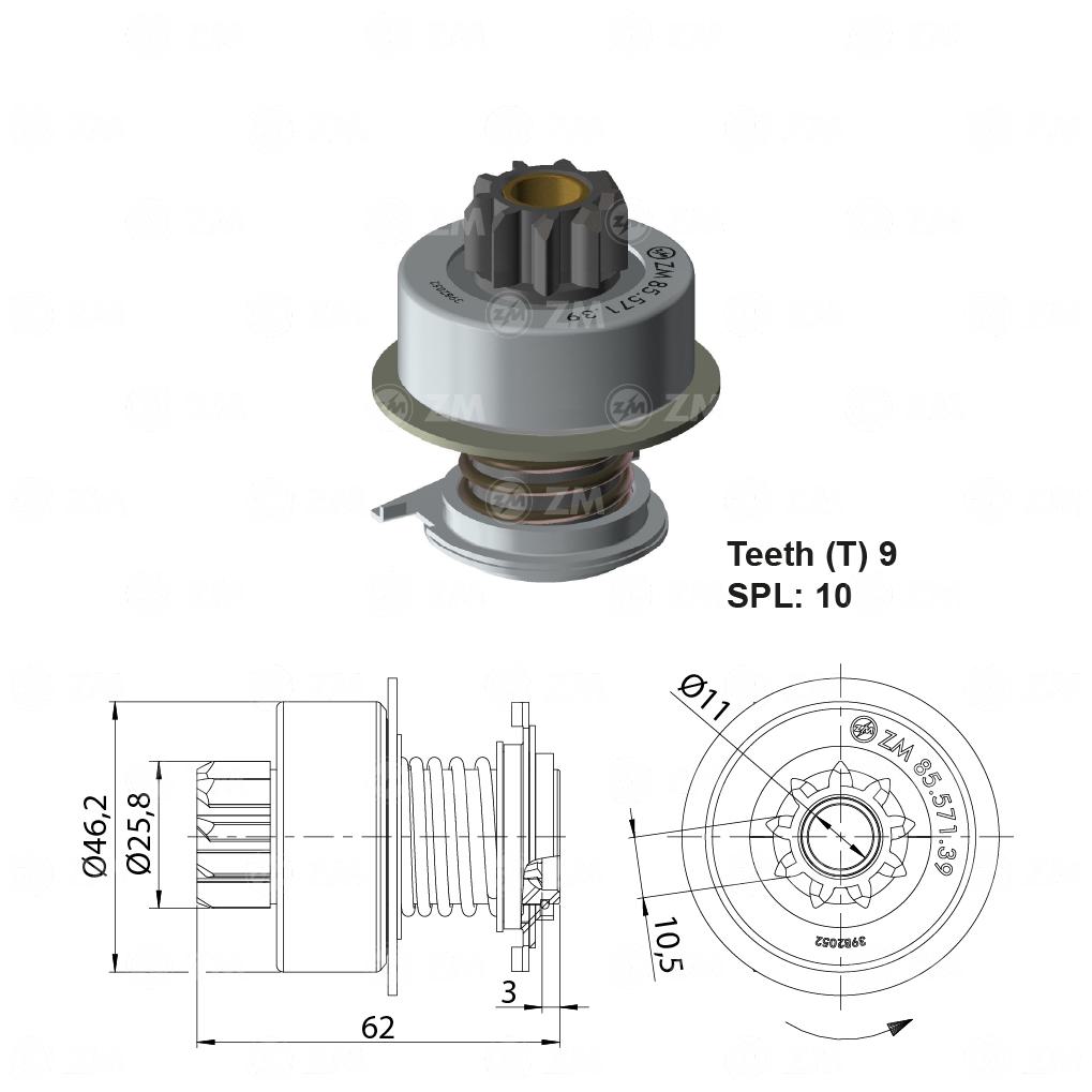 Impulsor de Partida - ZM - 85.571.39