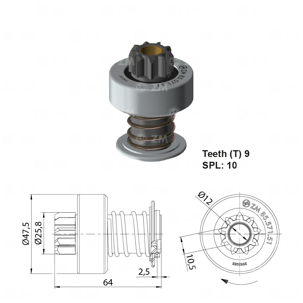 Impulsor de Partida - ZM - 85.571.51