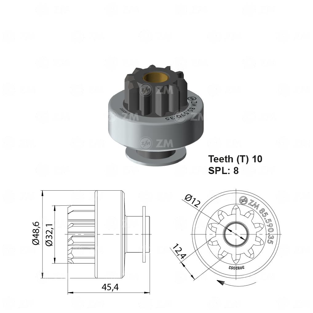 Impulsor de Partida - ZM - 85.590.35
