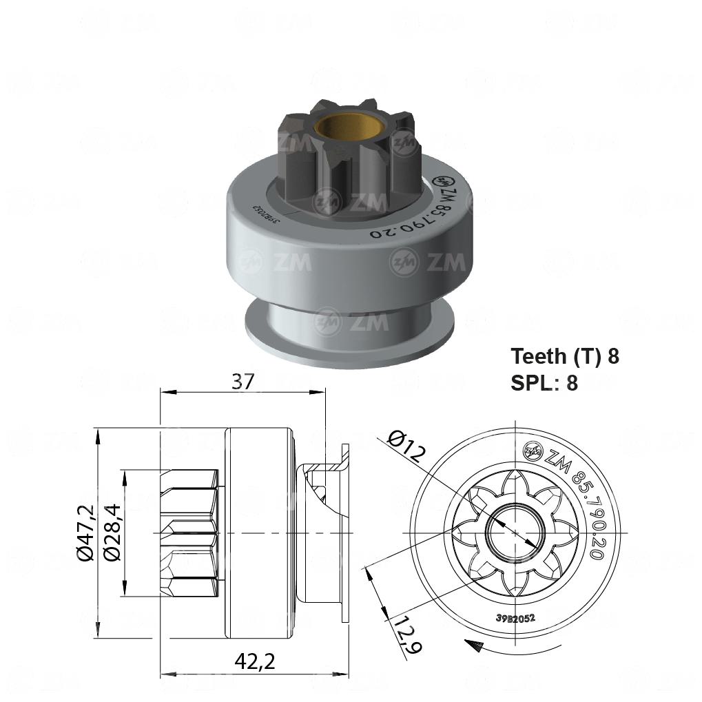 Impulsor de Partida - ZM - 85.790.20