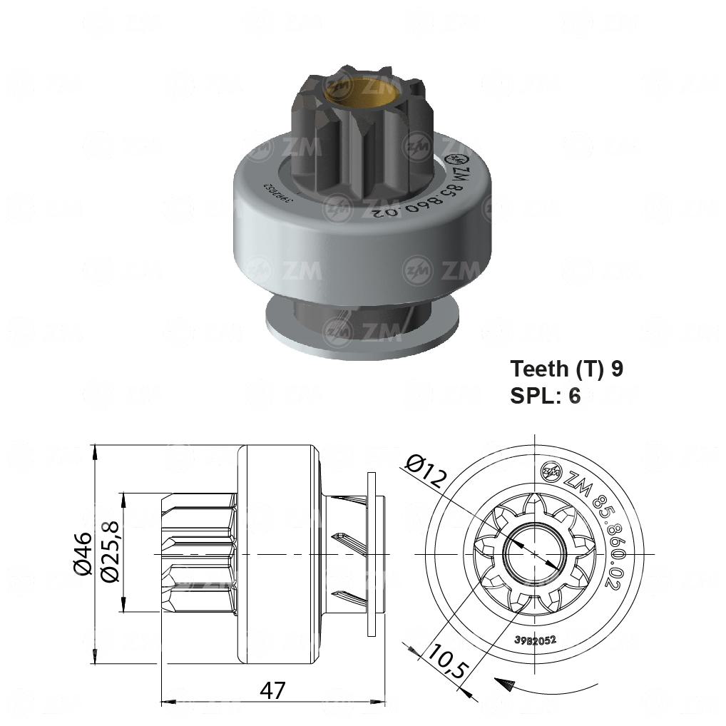 Impulsor de Partida - ZM - 85.860.02