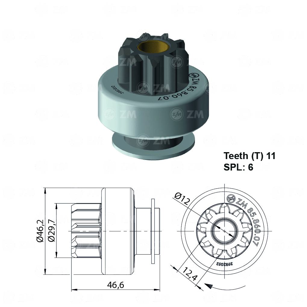 Impulsor de Partida - ZM - 85.860.07