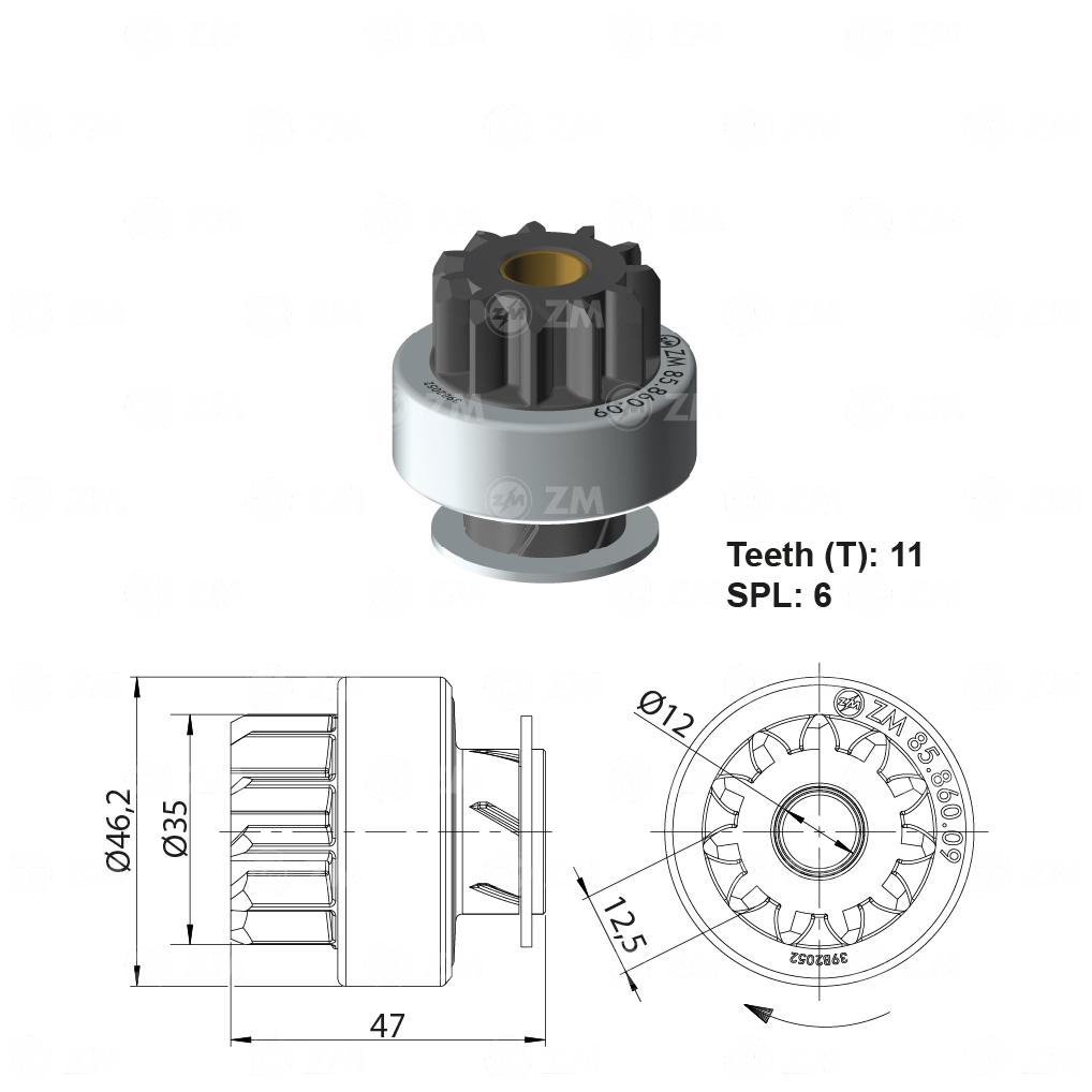 Impulsor de Partida - ZM - 85.860.09