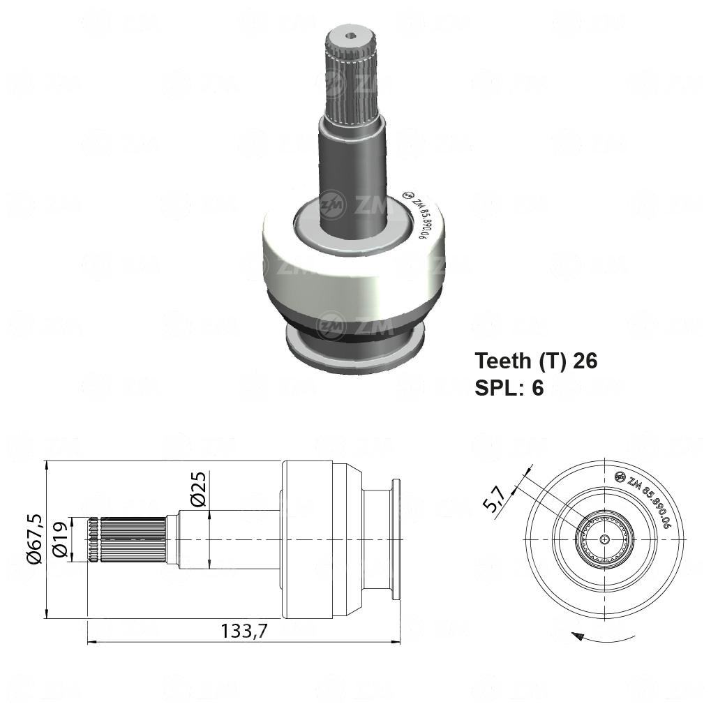 Impulsor de Partida - ZM - 85.890.06