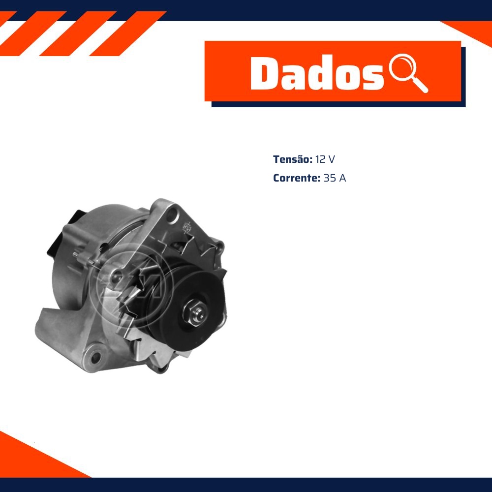 Alternador K1 12V 35A para Agrale 7500 TDX - ZM - 90.101.07