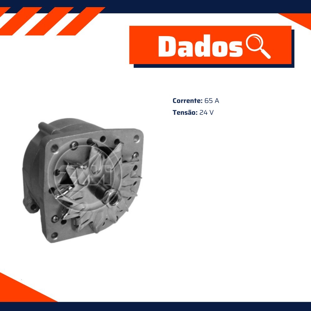 Alternador N1 24V 65A para Scania L94 - ZM - 90.102.04