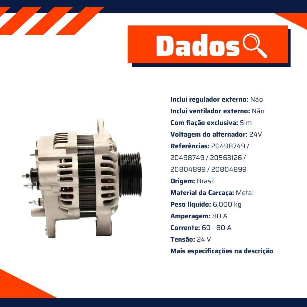 Alternador A3TA 24V 80A - ZM - 90.300.01