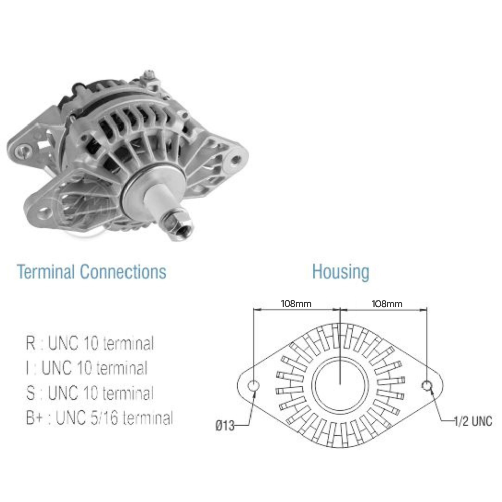 Alternador 28SI 12V 200A - ZM - 90.805.01