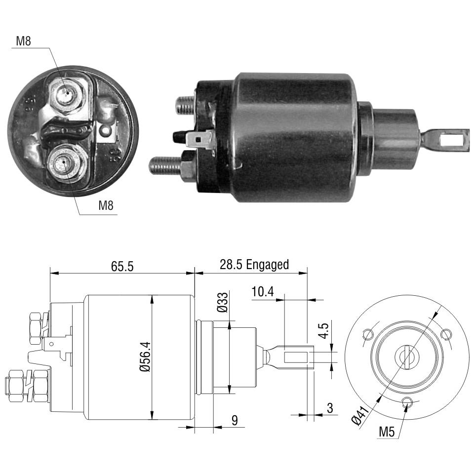 Relê Auxiliar de Partida para Land Rover Defender - ZM - 976