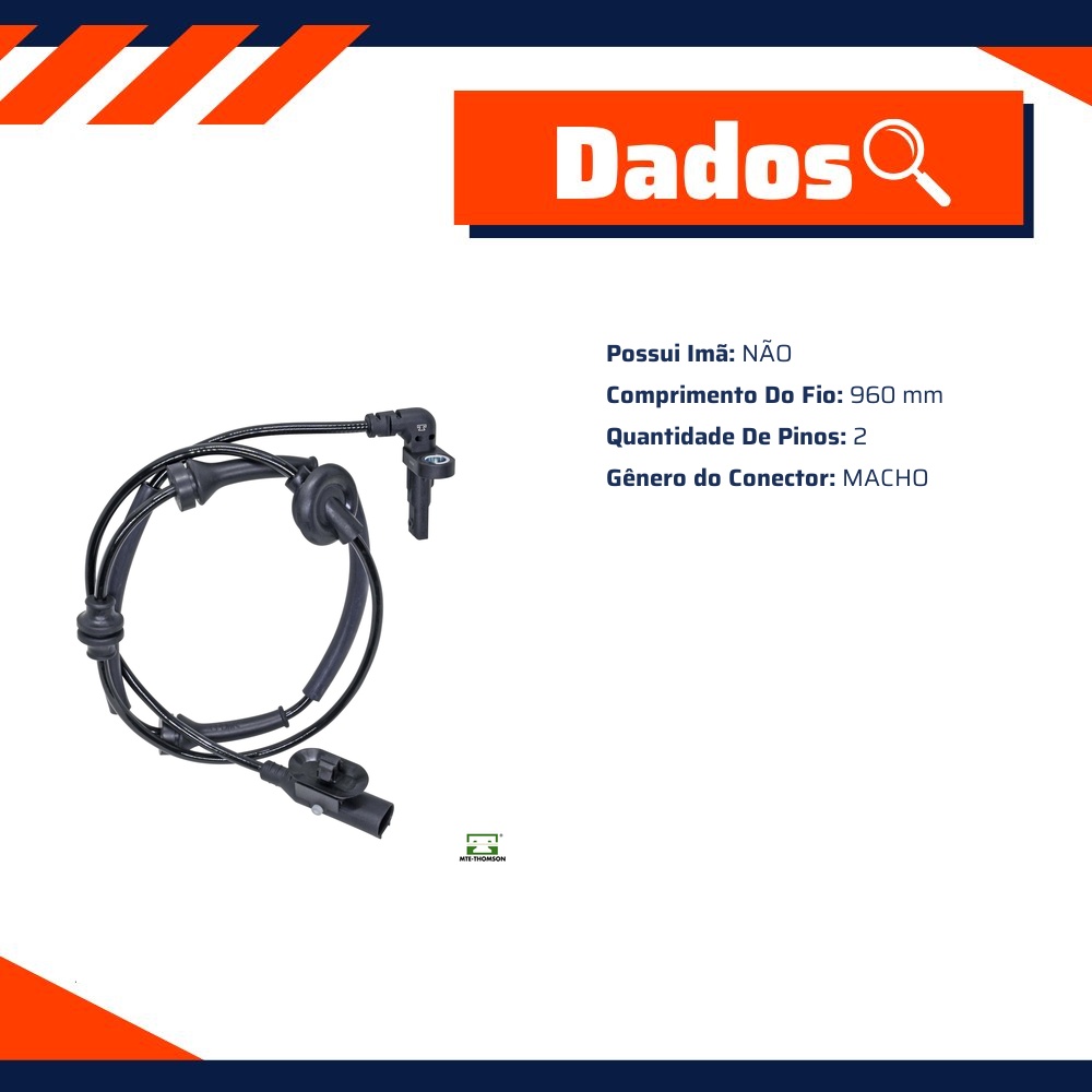 Sensor de Velocidade da Roda ABS - MTE-THOMSON - 73376