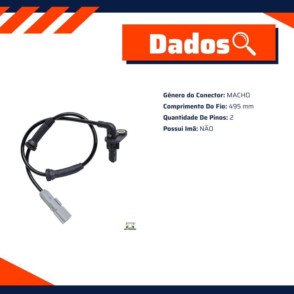 Sensor de Velocidade da Roda ABS para Renault Logan e Sandero - MTE-THOMSON - 73383
