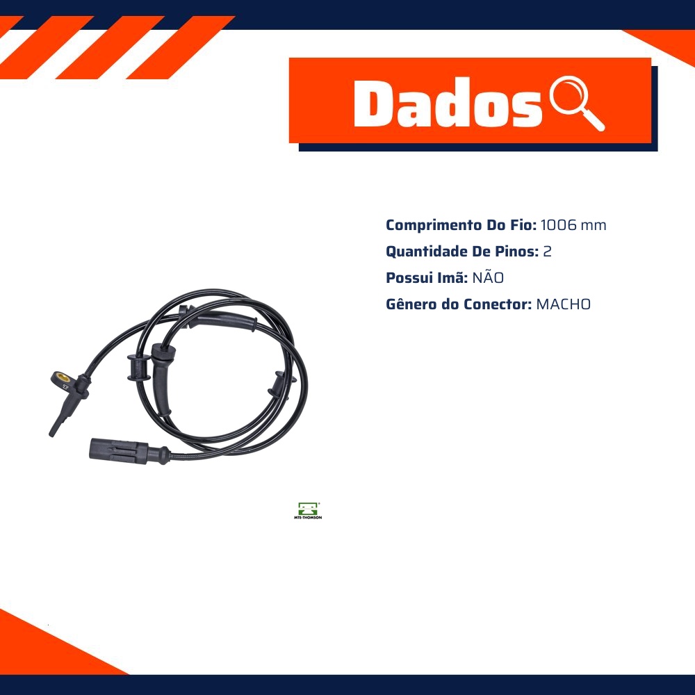 Sensor de Velocidade da Roda ABS - MTE-THOMSON - 73388