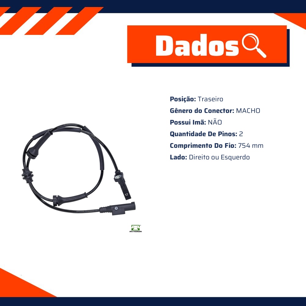 Sensor de Velocidade da Roda ABS - MTE-THOMSON - 73391