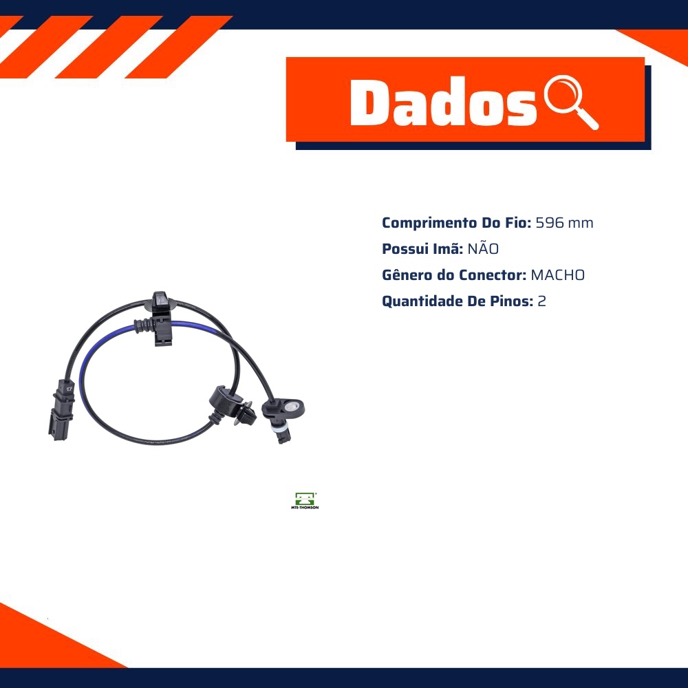 Sensor de Velocidade da Roda ABS para Honda Civic - MTE-THOMSON - 73408
