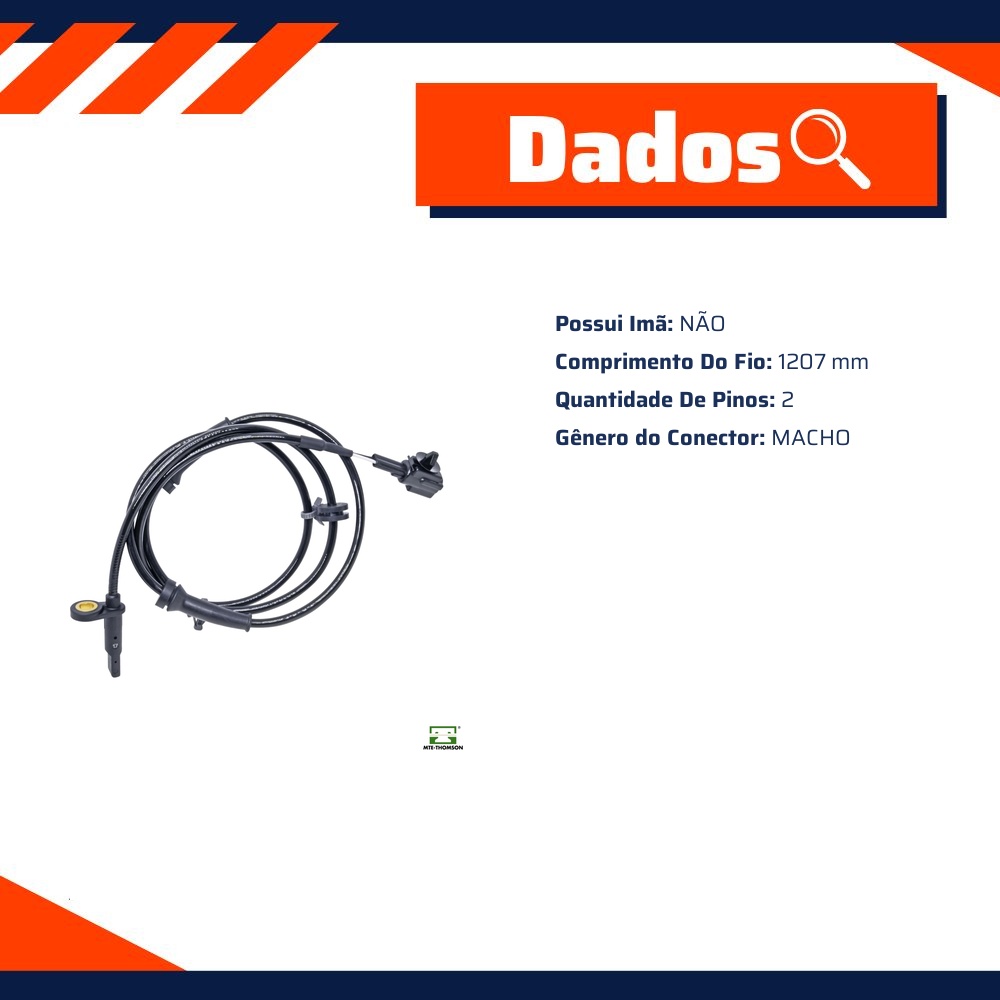 Sensor de Velocidade da Roda ABS para Nissan Grand Livina e Livina - MTE-THOMSON - 73445
