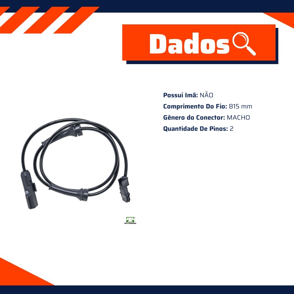 Sensor de Velocidade da Roda ABS para Renault Megane - MTE-THOMSON - 73470