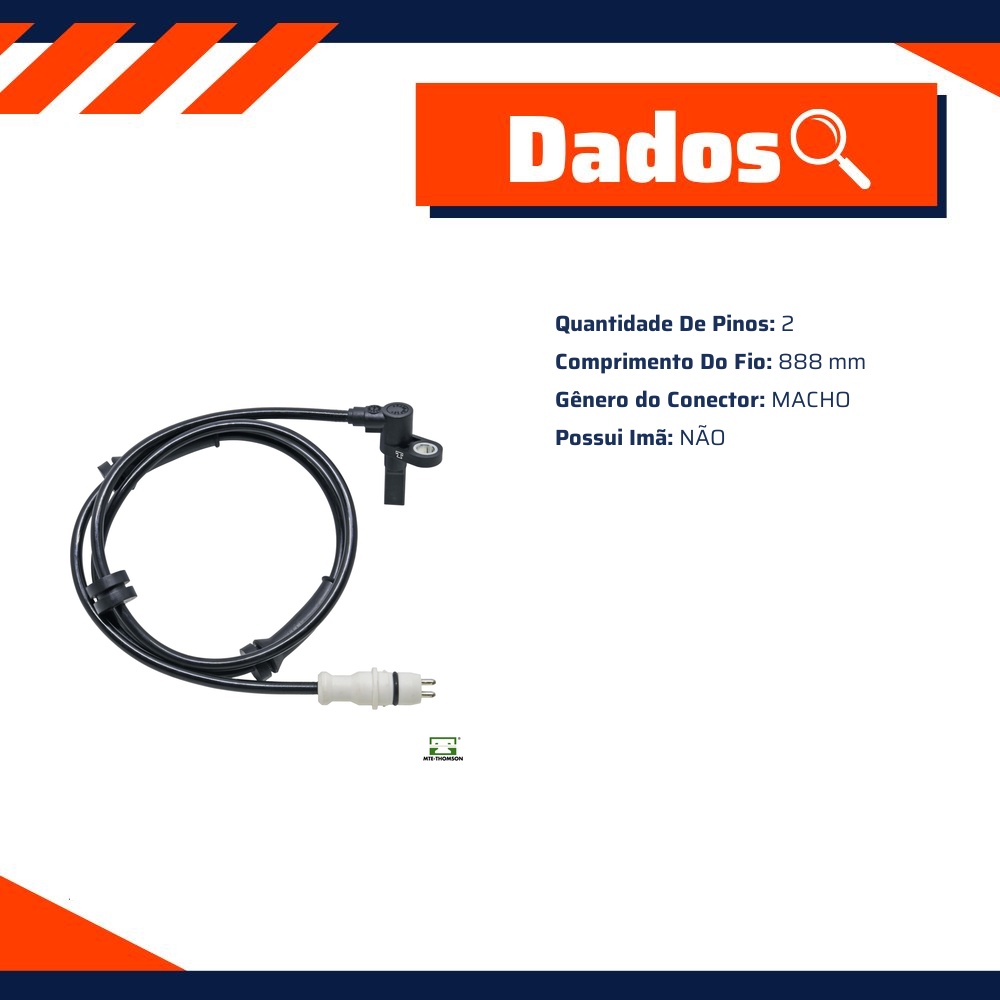 Sensor de Velocidade da Roda ABS para Fiat Palio Weekend - MTE-THOMSON - 73473