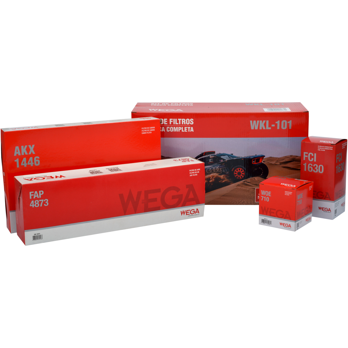 Kit Filtro Ar Comb Óleo Cab Citroën Aircross C3 C3 Picasso 1.4 8V 1.6 16V 06/12 - Wega - WKL-101