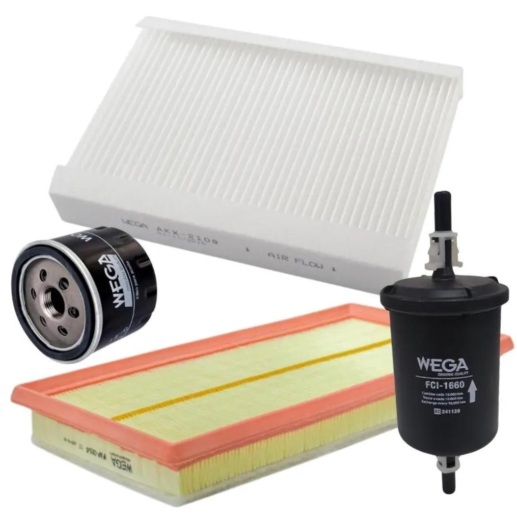 Kit Troca Filtros Óleo Ar Cabine Combustível Commander Compass Renegade e Fiat Toro - Wega - WKL-141