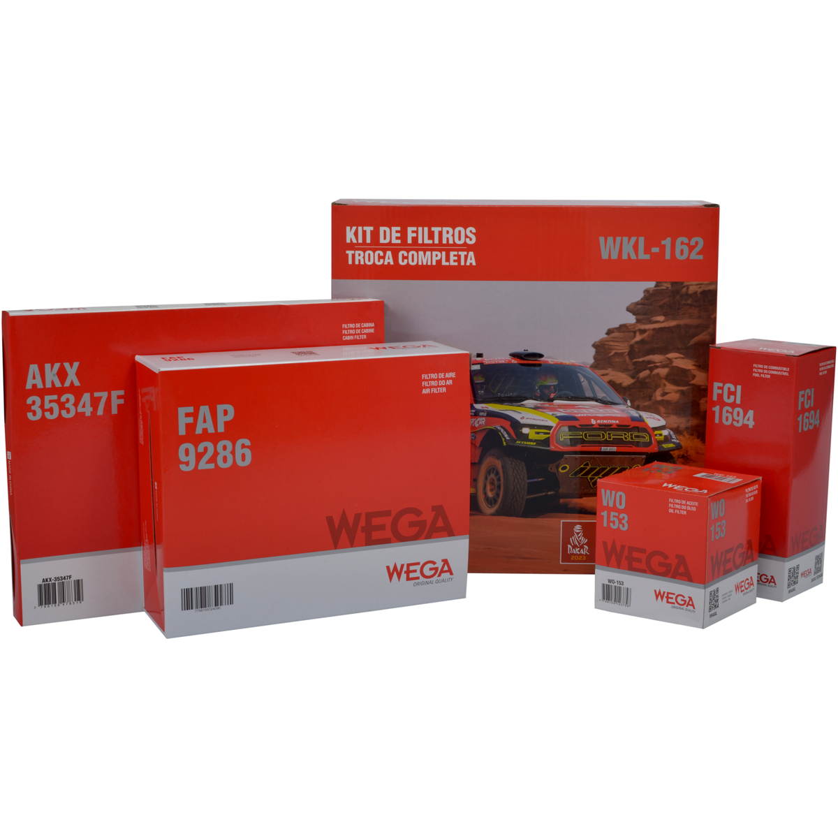 Kit Troca Filtro Ar Comb Óleo Cab Ford EcoSport Ka Fiesta 1.0 12V 1.5 1.6 16V 12/21 - Wega - WKL-162