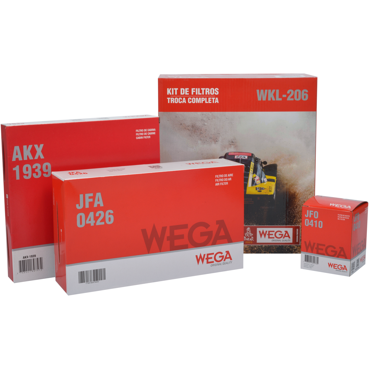 Kit Filtros de Ar Óleo e Cabine para Honda Civic e CR-V - Wega - WKL-206