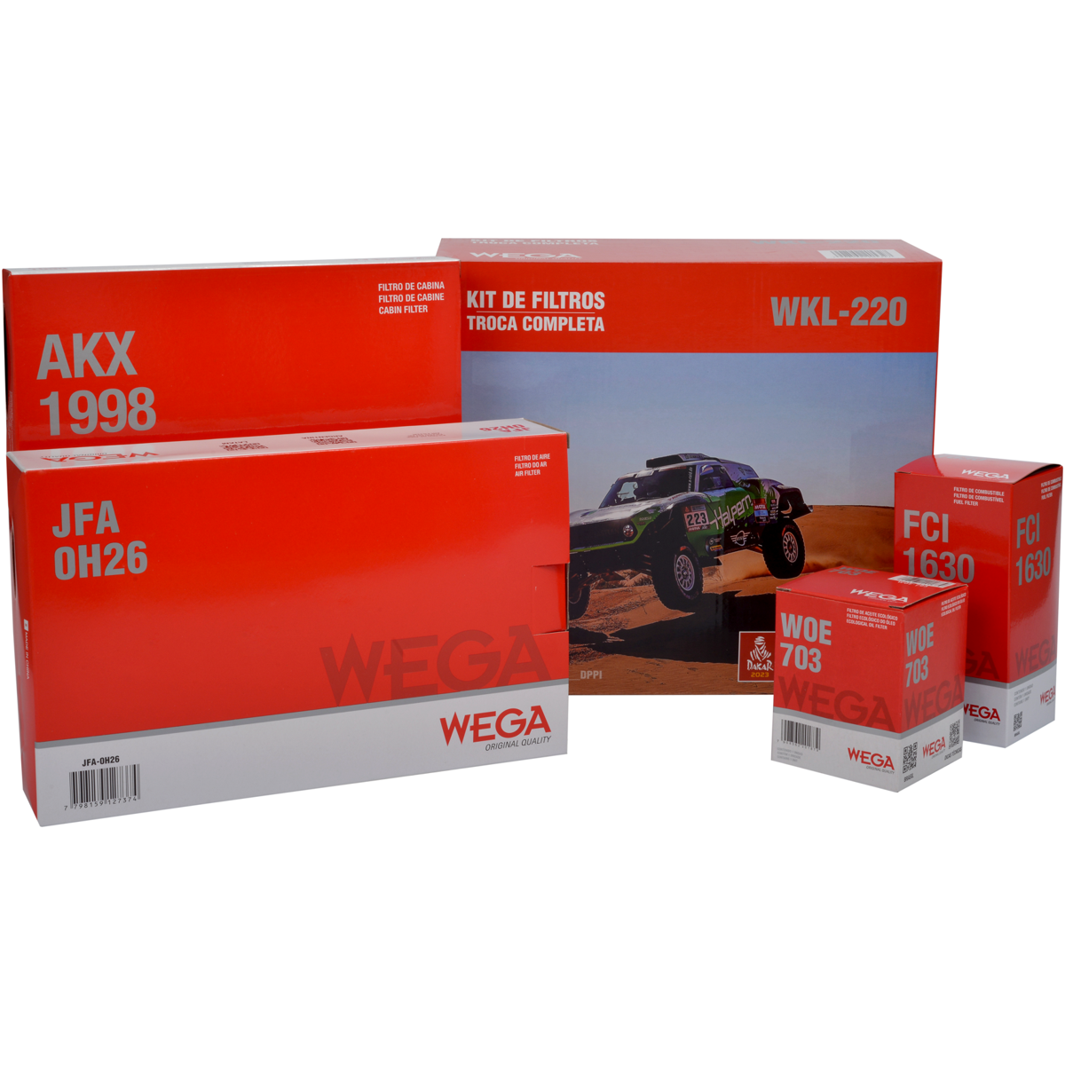 Kit Filtros de Ar Combustível Óleo e Cabine para Hyundai Creta - Wega - WKL-220