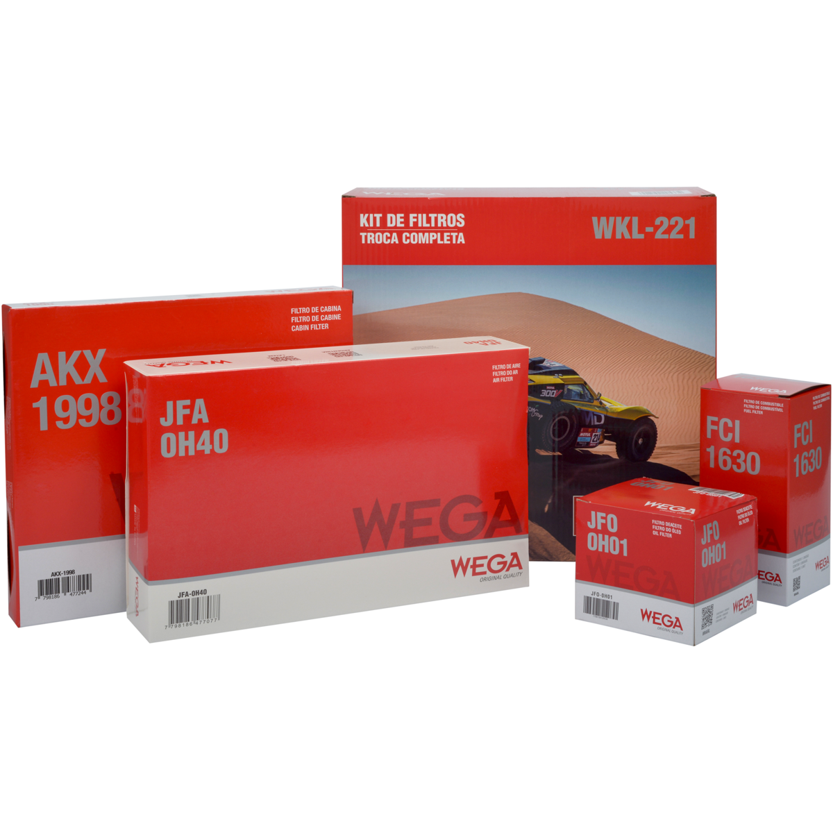 Kit Filtros de Ar Combustível Óleo e Cabine para Hyundai Creta - Wega - WKL-221
