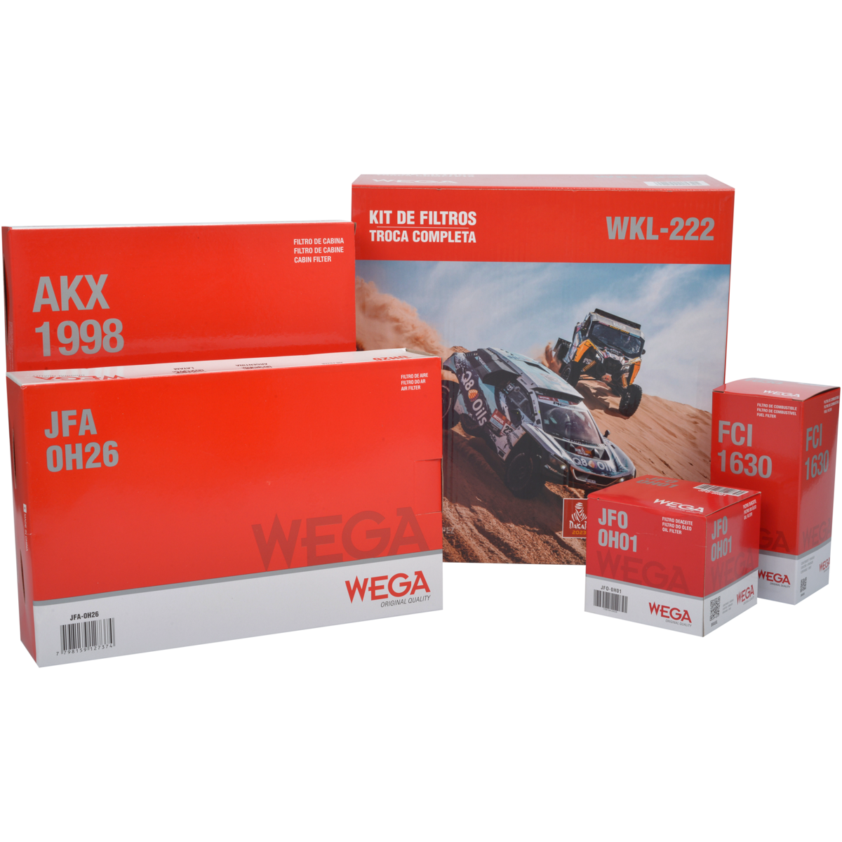 Kit Filtros de Ar Combustível Óleo e Cabine para Hyundai Creta - Wega - WKL-222