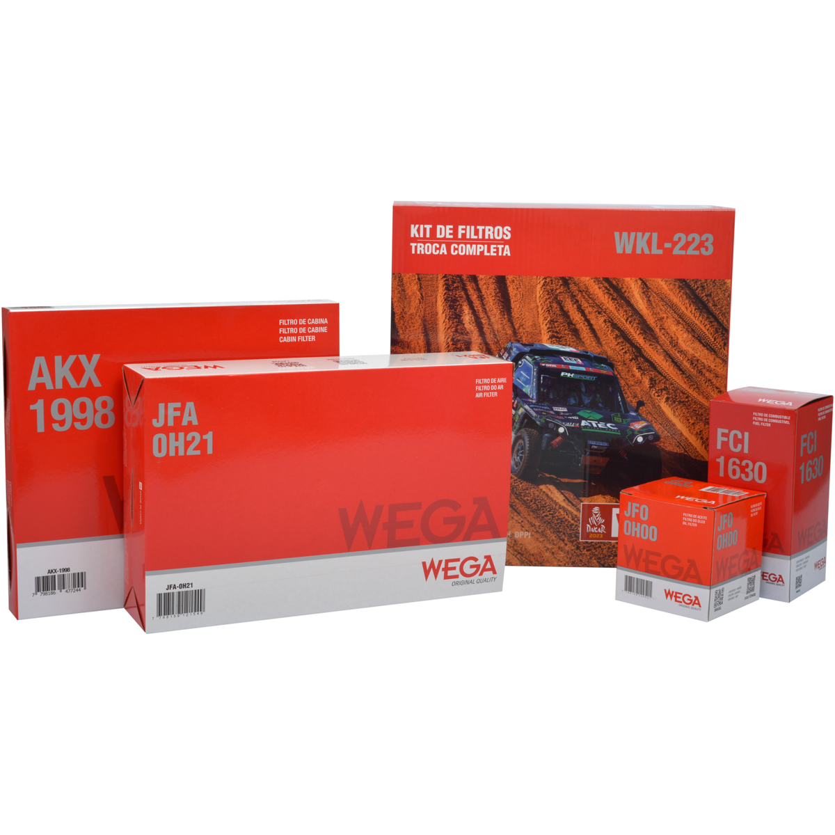 Kit Filtros de Ar Combustível Óleo e Cabine para Hyundai Creta - Wega - WKL-223