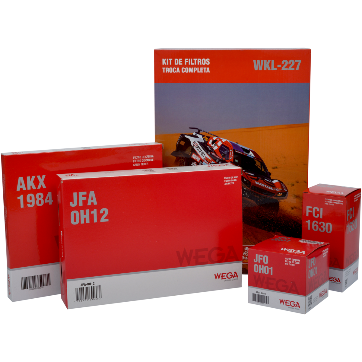 Kit Filtros de Ar Combustível Óleo e Cabine para Hyundai Tucson - Wega - WKL-227