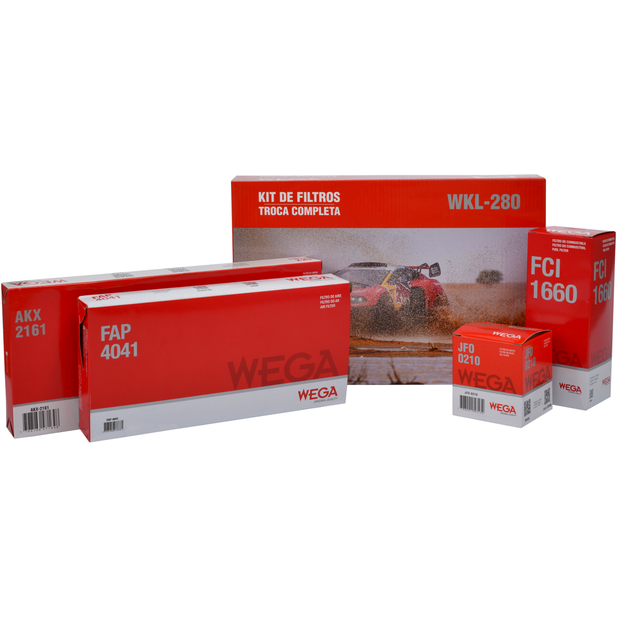 Kit Filtros de Ar Combustível Óleo e Cabine para Toyota Etios - Wega - WKL-280