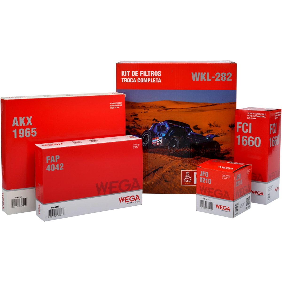 Kit Filtros de Ar Combustível Óleo e Cabine para Toyota Corolla - Wega - WKL-282
