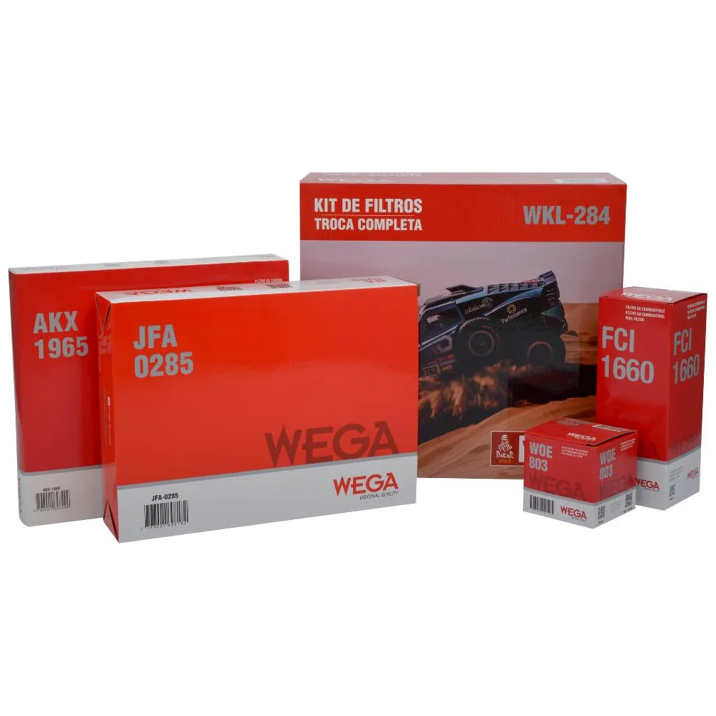 Kit Filtros de Ar Combustível Óleo e Cabine para Toyota Corolla - Wega - WKL-284