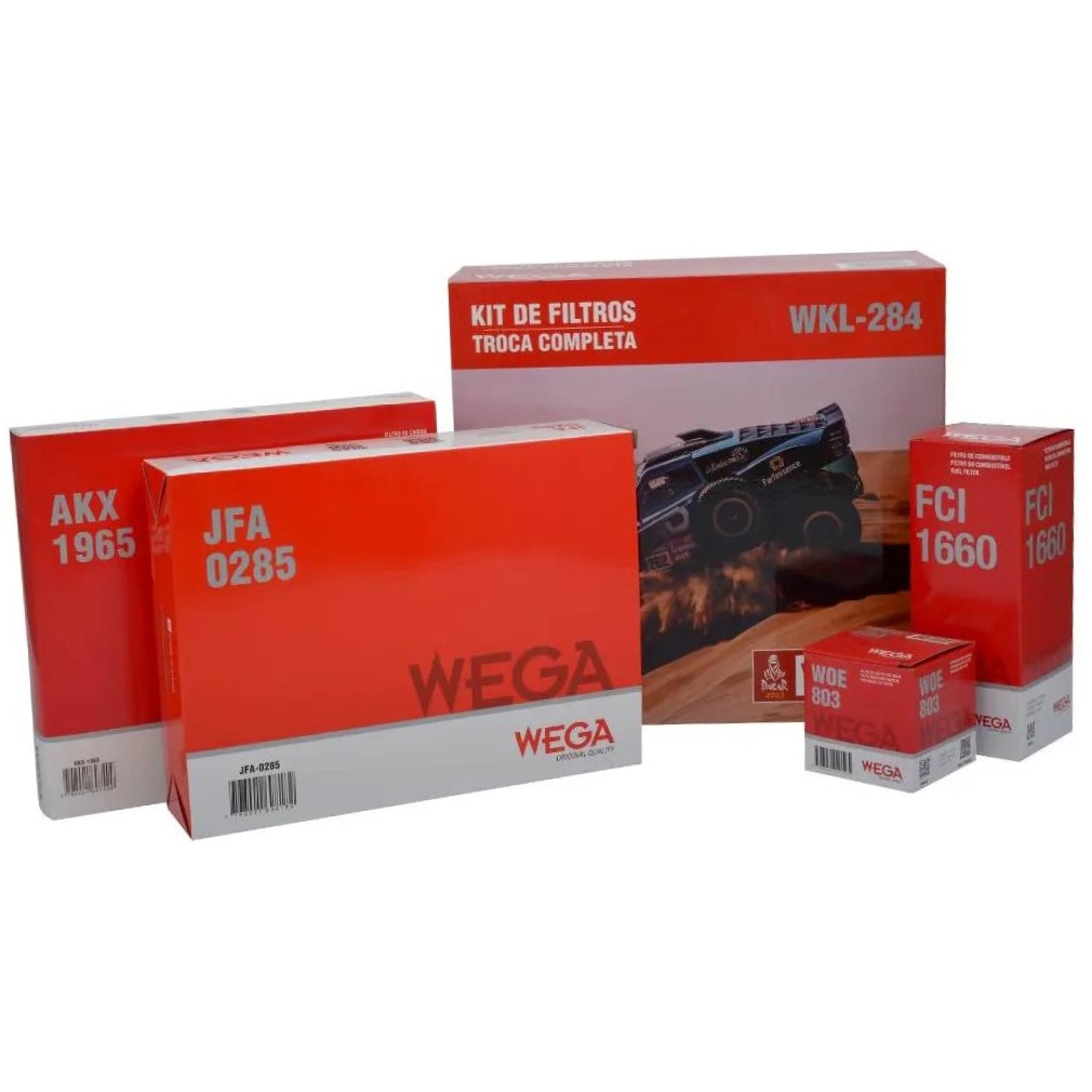 Kit Filtros de Ar Combustível Óleo e Cabine para Toyota Corolla - Wega - WKL-284