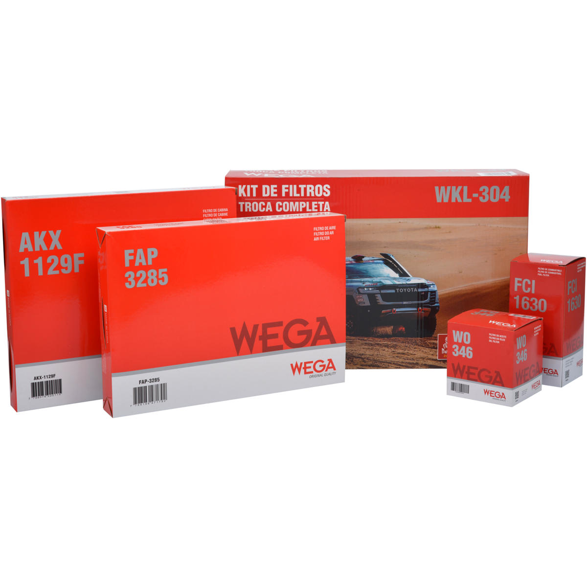 Kit Troca Completa Filtros Ar Combustível Oleo Polo Tcross Virtus 1.4 16V TSI 19/24 - Wega - WKL-304