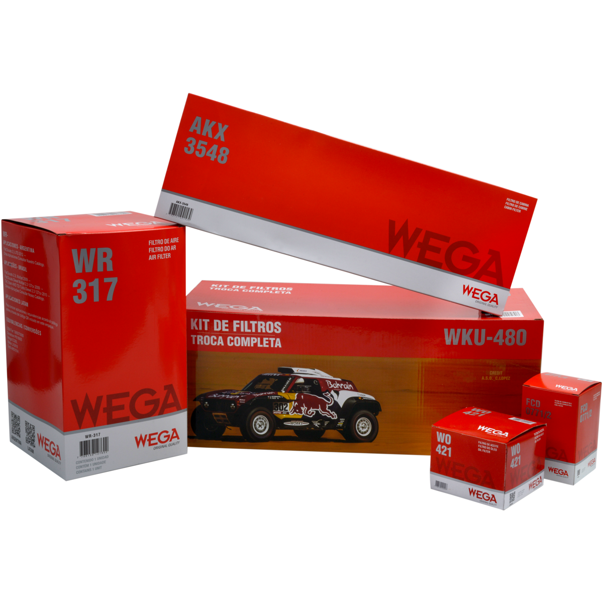Kit Troca Filtro Ar Óleo Comb Cab Peugeot Boxer Fiat Ducato Citroen Jumper  09/18 - Wega - WKU-480